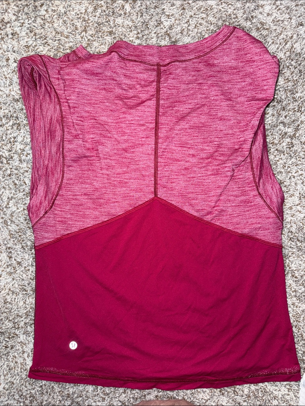 lululemon athletica Two-Tone Raspberry and Heather Pink Tank